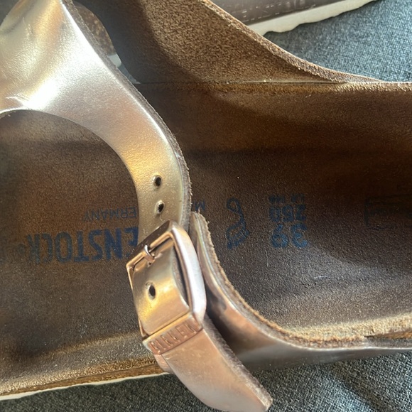 Birkenstock Rose Gold Sandals with Buckle - Picture 3 of 9